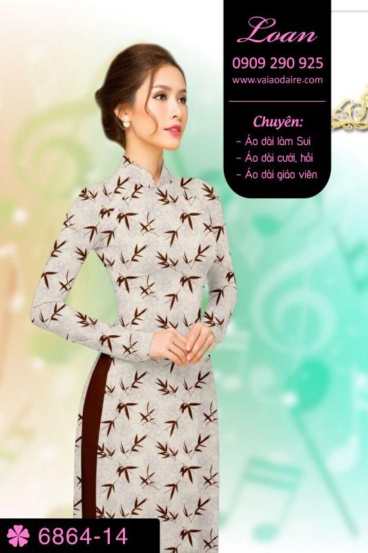Vải áo dài hoa nhí