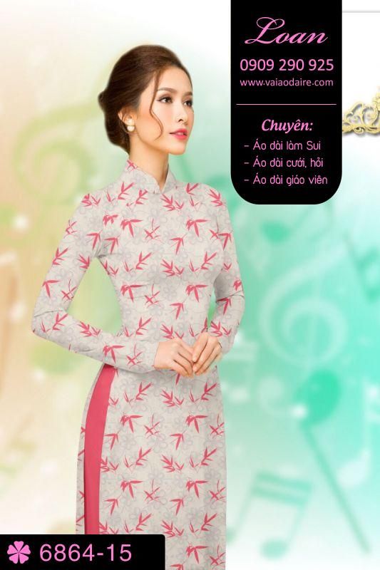 Vải áo dài hoa nhí