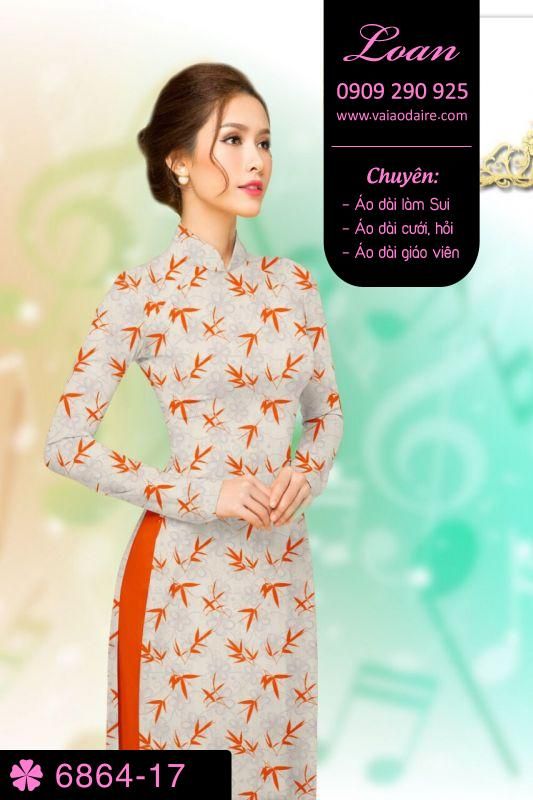 Vải áo dài hoa nhí