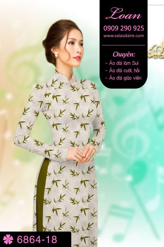 Vải áo dài hoa nhí