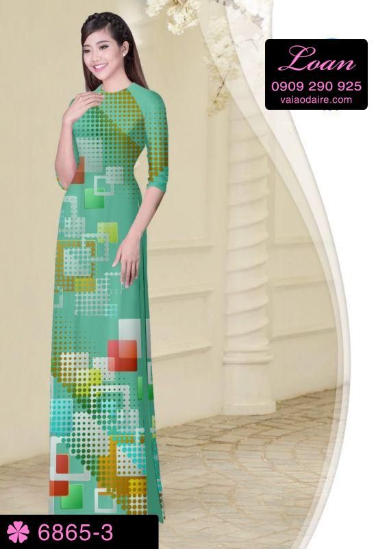Vải áo dài chấm bi nhỏ