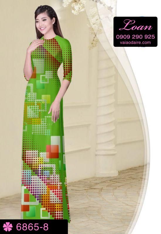 Vải áo dài chấm bi nhỏ