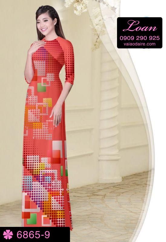 Vải áo dài chấm bi nhỏ