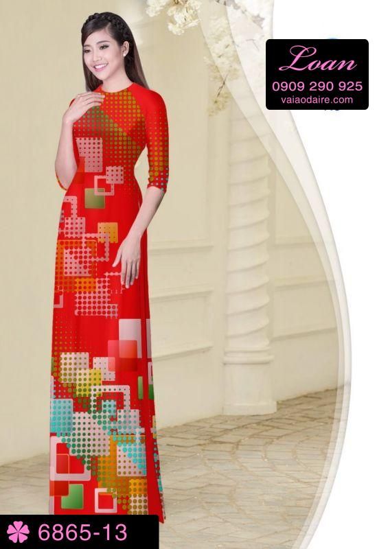 Vải áo dài chấm bi nhỏ
