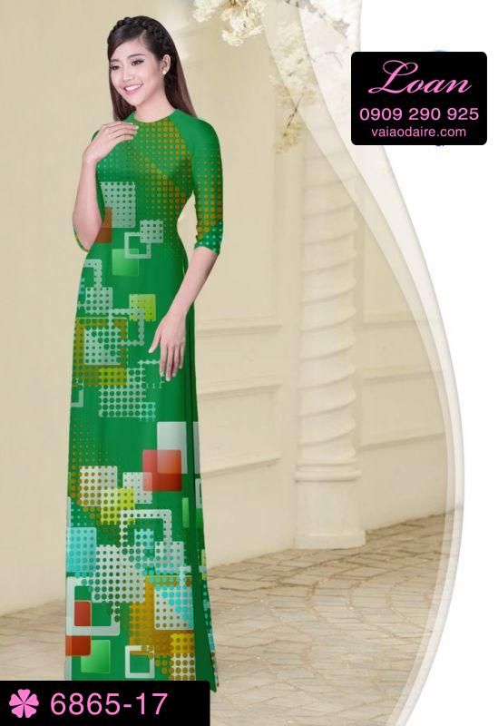 Vải áo dài chấm bi nhỏ
