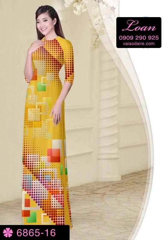 Vải áo dài chấm bi nhỏ
