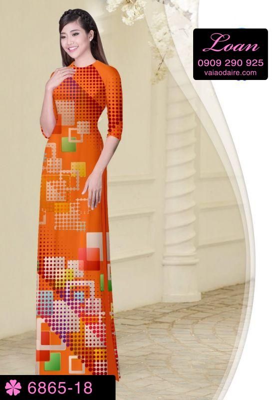 Vải áo dài chấm bi nhỏ