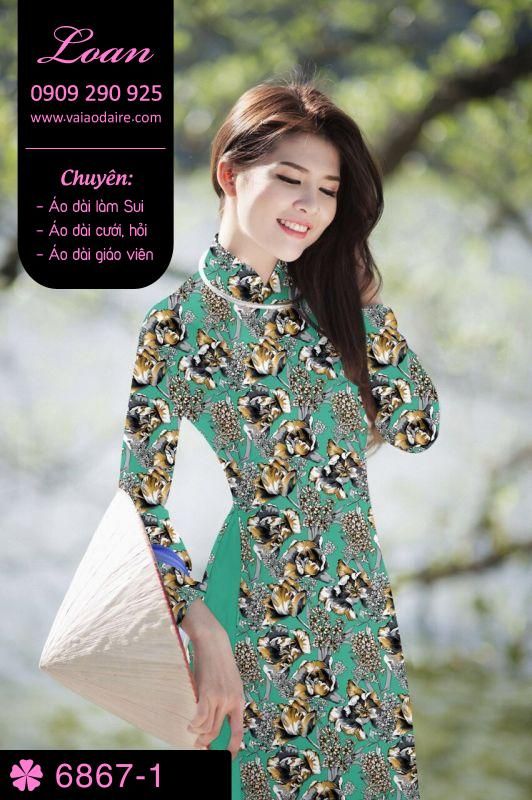 Vải áo dài hoa nhí Vải áo dài hoa nhí