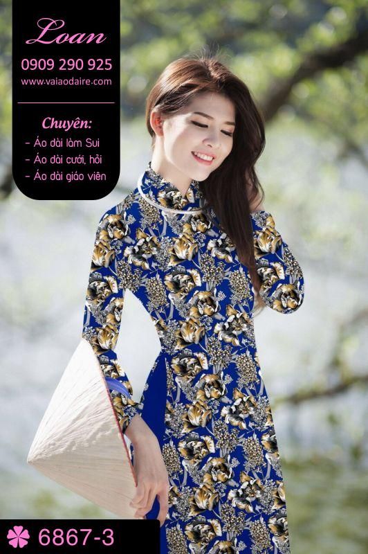 Vải áo dài hoa nhí Vải áo dài hoa nhí