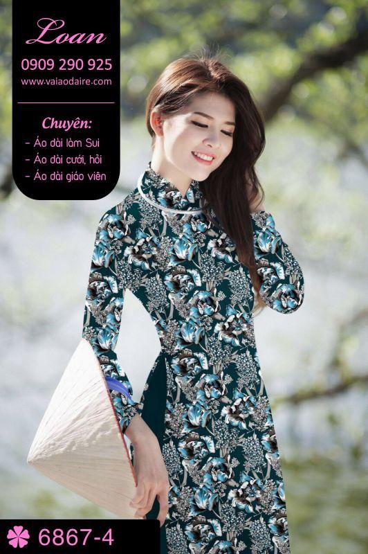 Vải áo dài hoa nhí Vải áo dài hoa nhí