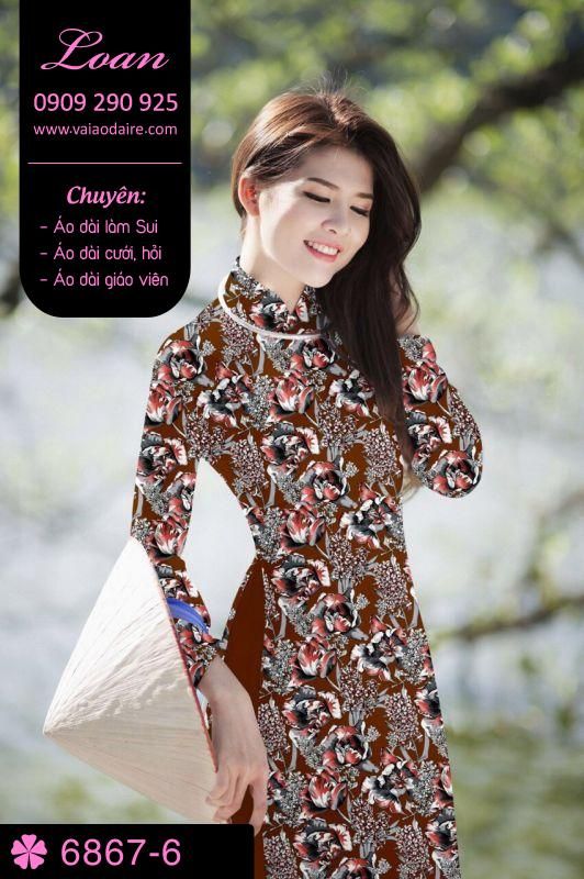 Vải áo dài hoa nhí Vải áo dài hoa nhí