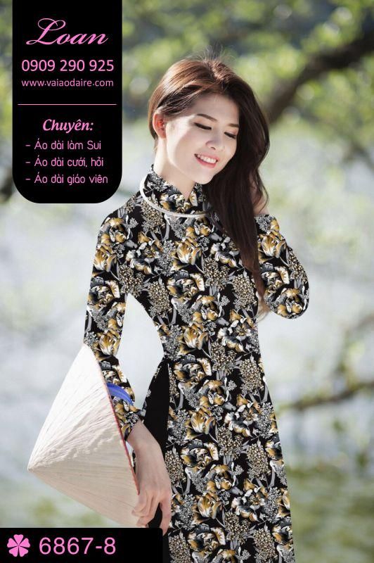 Vải áo dài hoa nhí Vải áo dài hoa nhí