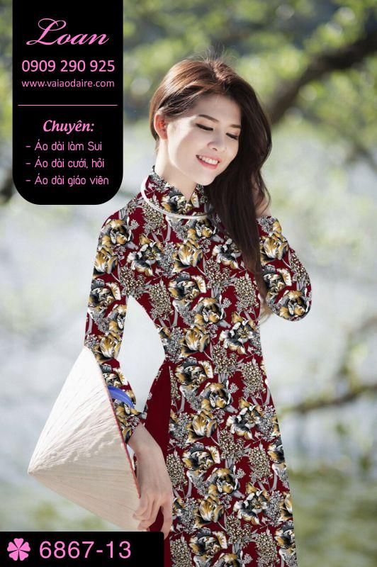 Vải áo dài hoa nhí Vải áo dài hoa nhí