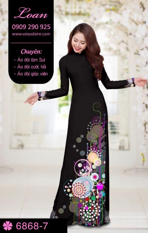 Vải áo dài hoa 3D