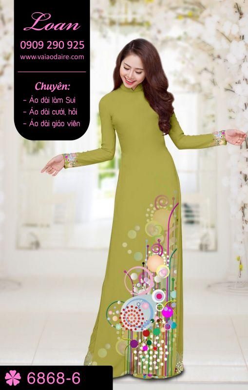 Vải áo dài hoa 3D