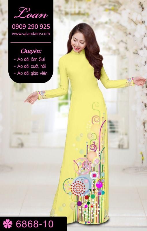 Vải áo dài hoa 3D