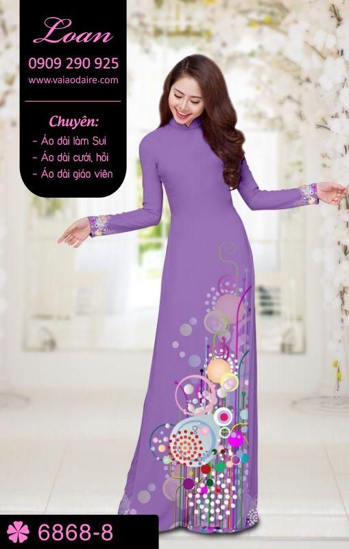 Vải áo dài hoa 3D