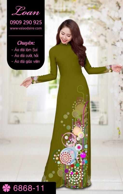 Vải áo dài hoa 3D