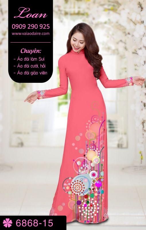 Vải áo dài hoa 3D