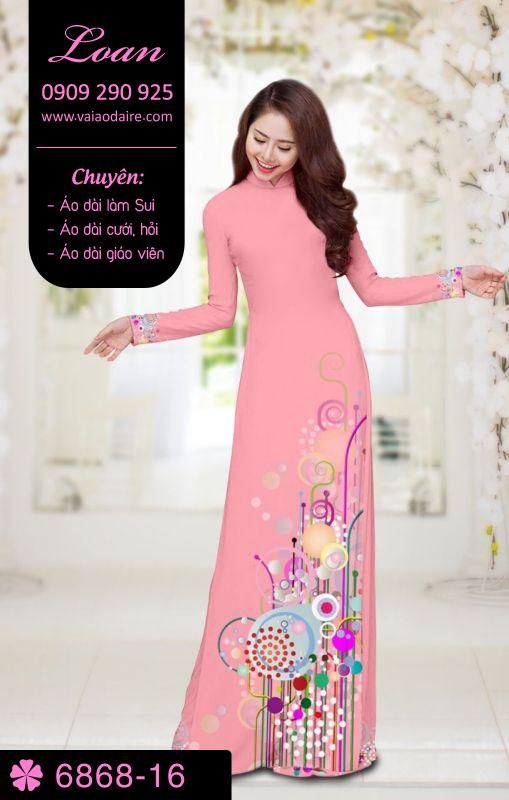 Vải áo dài hoa 3D