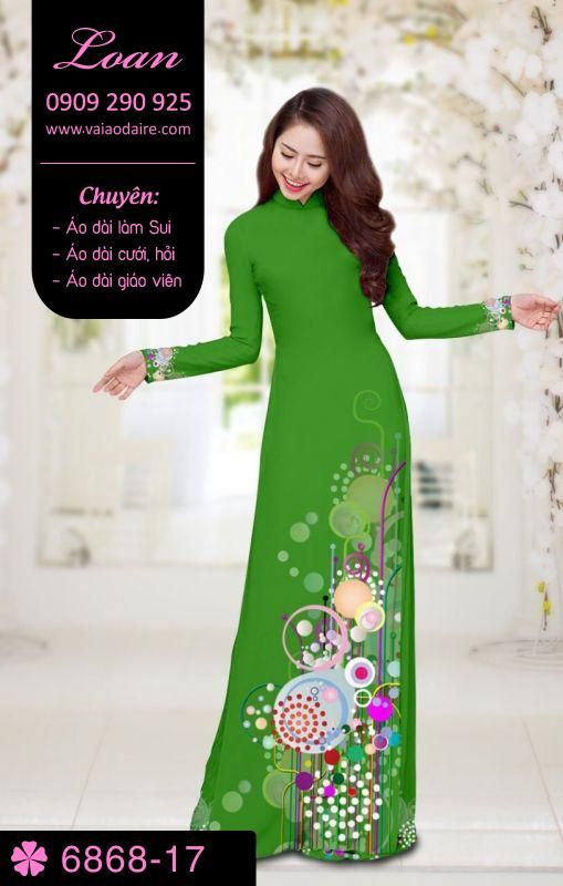 Vải áo dài hoa 3D