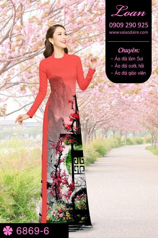 Vải áo dài phong cảnh
