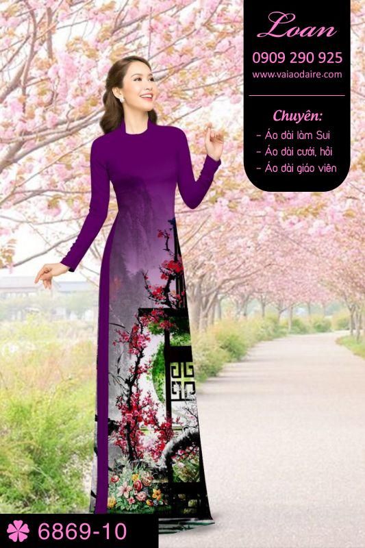 Vải áo dài phong cảnh