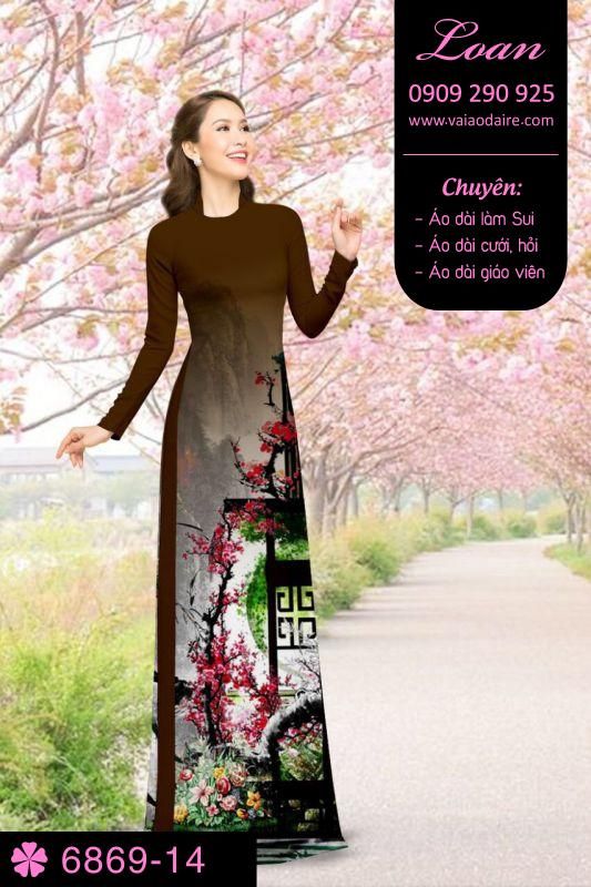 Vải áo dài phong cảnh