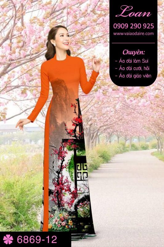 Vải áo dài phong cảnh