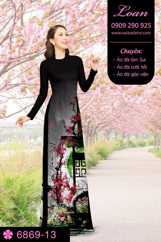Vải áo dài phong cảnh
