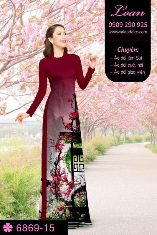 Vải áo dài phong cảnh