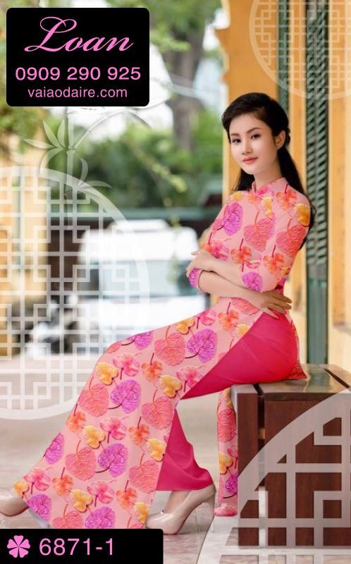 Vải áo dài hình lá cây Vải áo dài hình lá cây