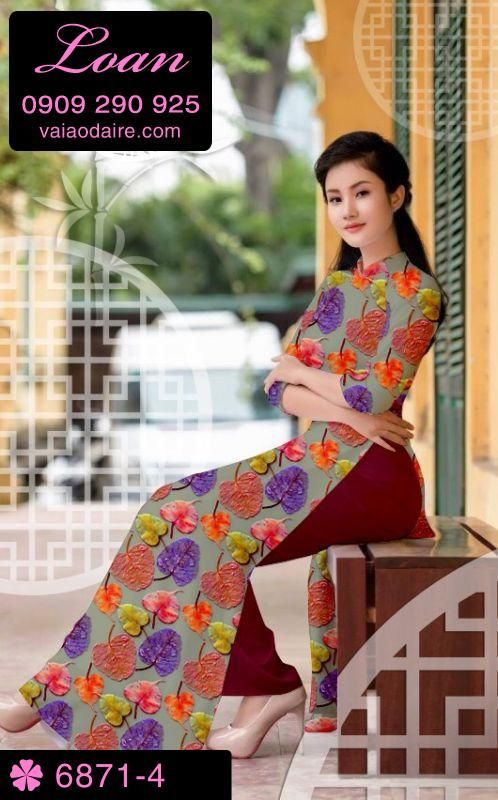 Vải áo dài hình lá cây Vải áo dài hình lá cây
