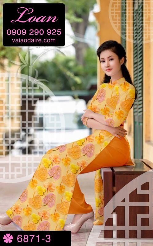 Vải áo dài hình lá cây Vải áo dài hình lá cây