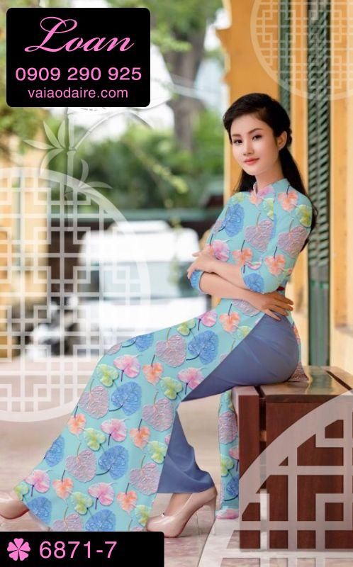 Vải áo dài hình lá cây Vải áo dài hình lá cây