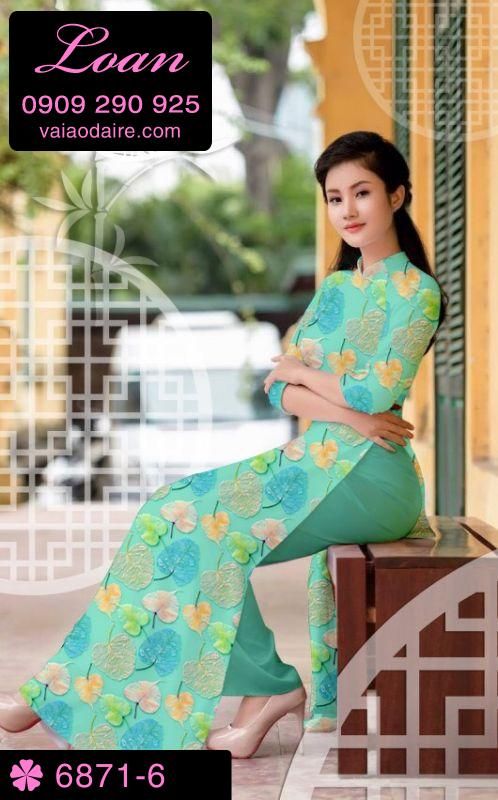 Vải áo dài hình lá cây Vải áo dài hình lá cây