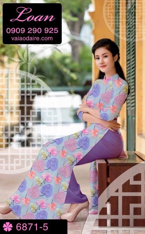 Vải áo dài hình lá cây Vải áo dài hình lá cây