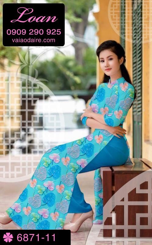 Vải áo dài hình lá cây Vải áo dài hình lá cây