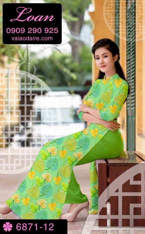 Vải áo dài hình lá cây Vải áo dài hình lá cây