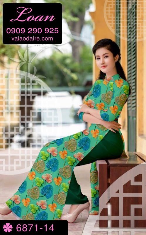 Vải áo dài hình lá cây Vải áo dài hình lá cây