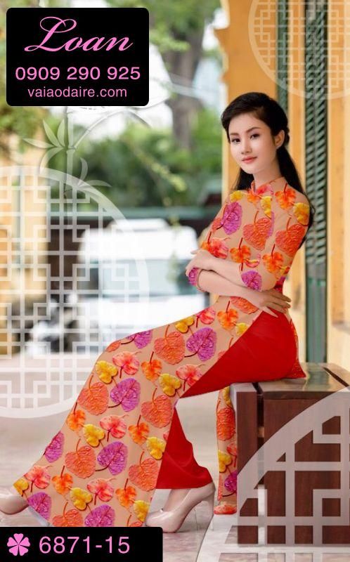 Vải áo dài hình lá cây Vải áo dài hình lá cây