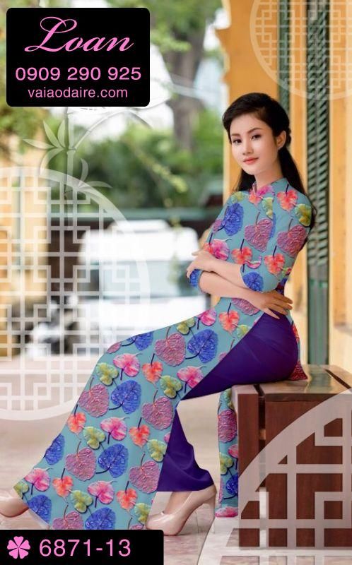 Vải áo dài hình lá cây Vải áo dài hình lá cây