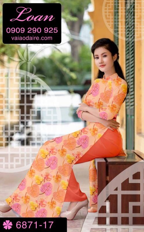 Vải áo dài hình lá cây Vải áo dài hình lá cây