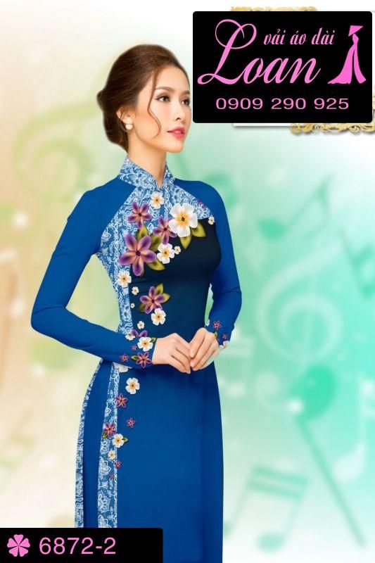 Vải áo dài hoa sứ Vải áo dài hoa sứ