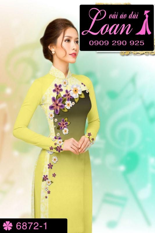 Vải áo dài hoa sứ Vải áo dài hoa sứ