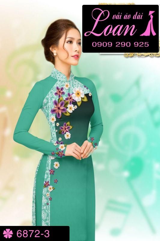 Vải áo dài hoa sứ Vải áo dài hoa sứ