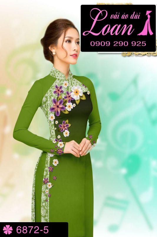 Vải áo dài hoa sứ Vải áo dài hoa sứ