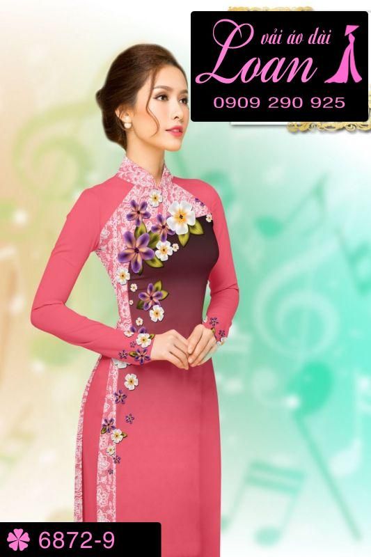 Vải áo dài hoa sứ Vải áo dài hoa sứ