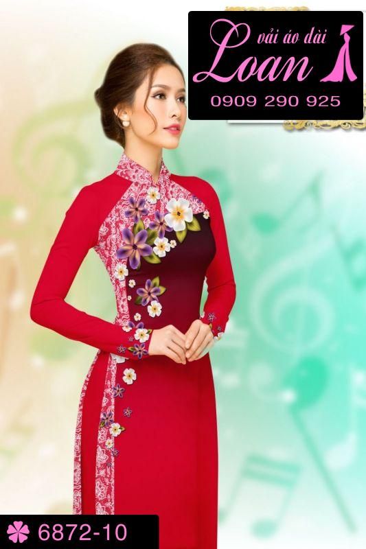 Vải áo dài hoa sứ Vải áo dài hoa sứ