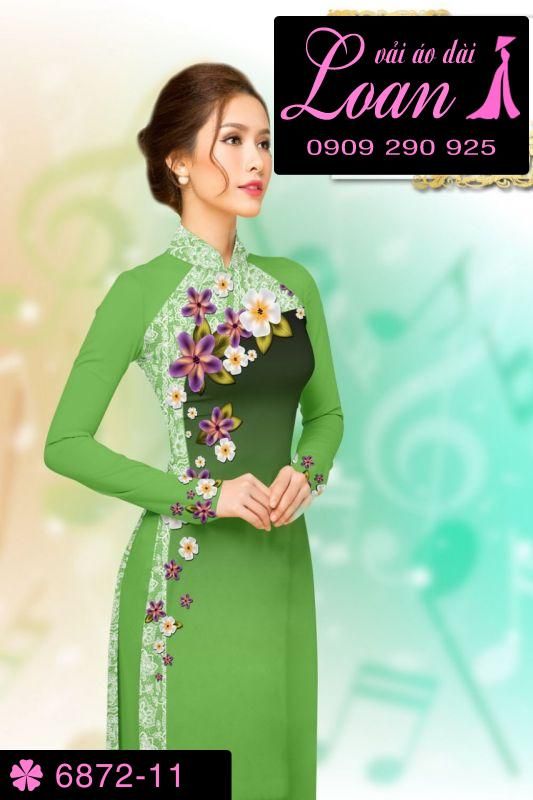 Vải áo dài hoa sứ Vải áo dài hoa sứ